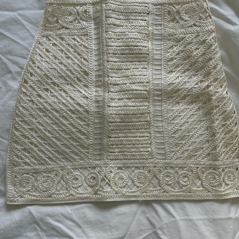 H&M Cream Lace Mini Skirt